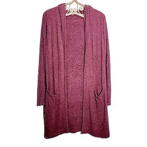 Barefoot Dreams Cozychic Lite relaxed hooded cardigan with pockets size S